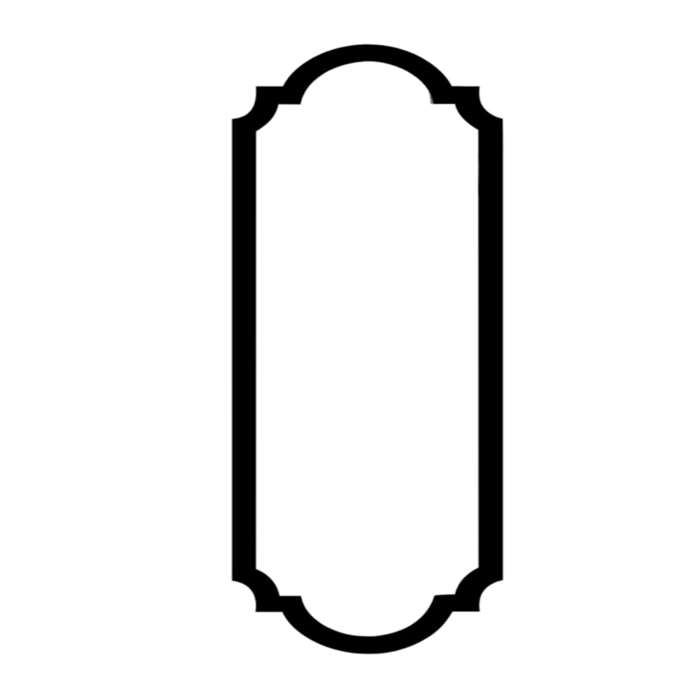 Modern Islamic Black Border Frame for Design Projects png