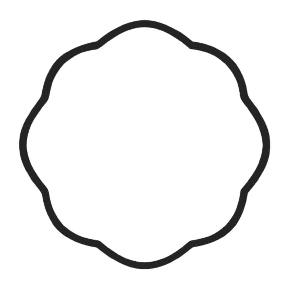 Black Circle Border Frame for Design Projects png