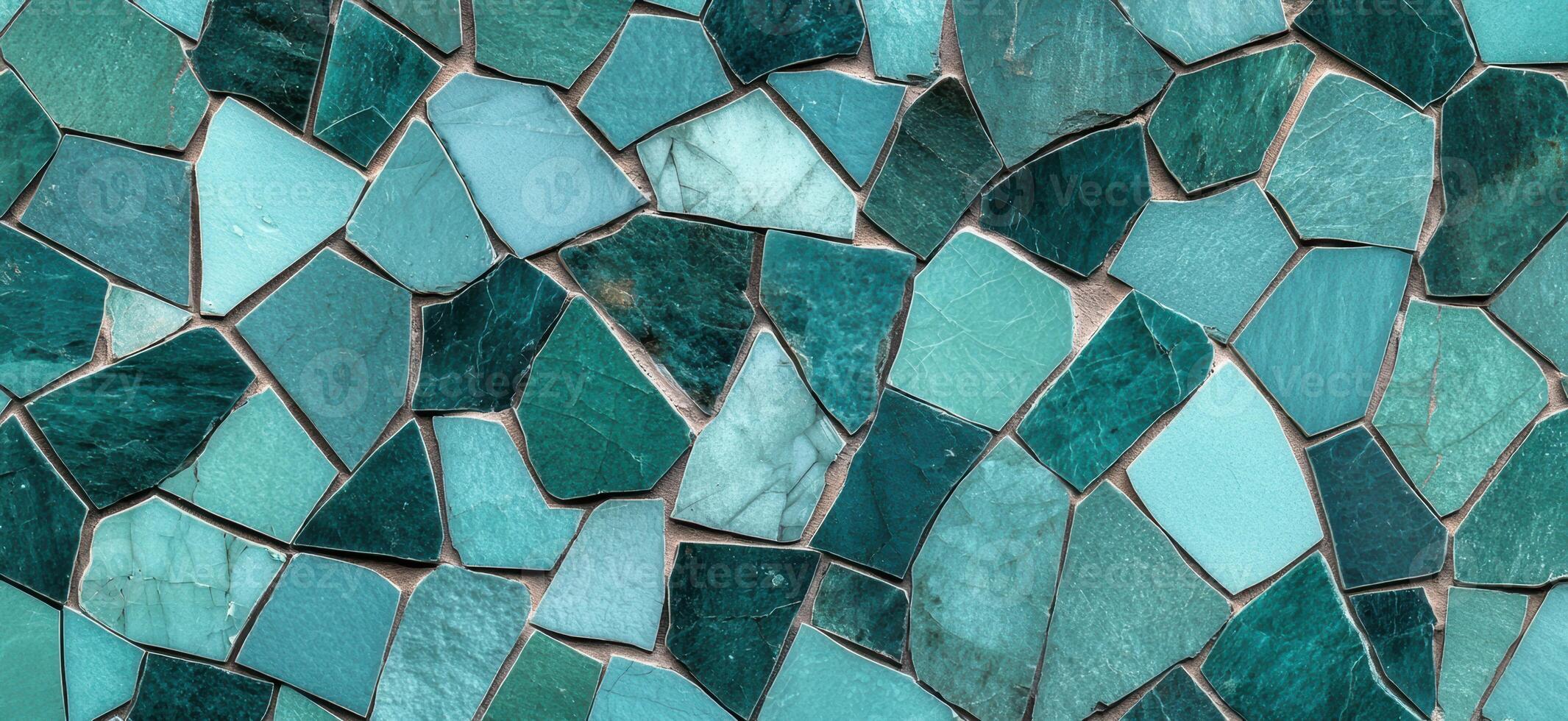 Shattered green marble mosaic pattern photo