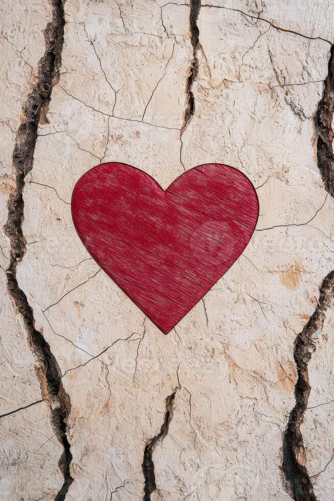 Wooden heart texture background photo