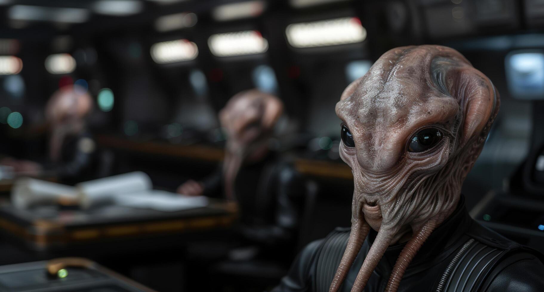 Alien creature in a futuristic setting photo
