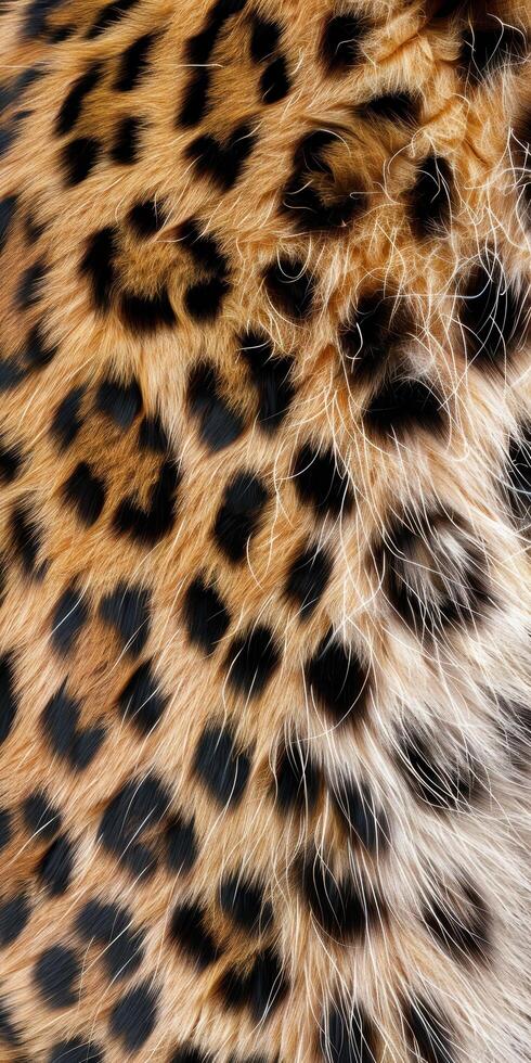 Closeup of a leopards fur pattern photo