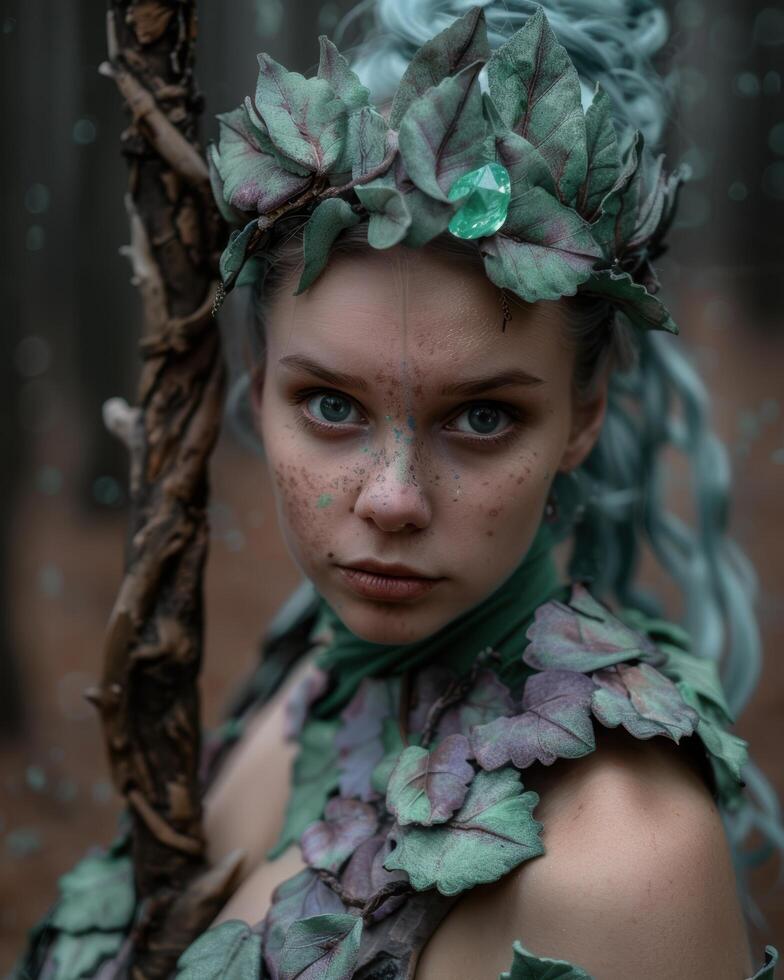 enchanted forest fairy portrait photo
