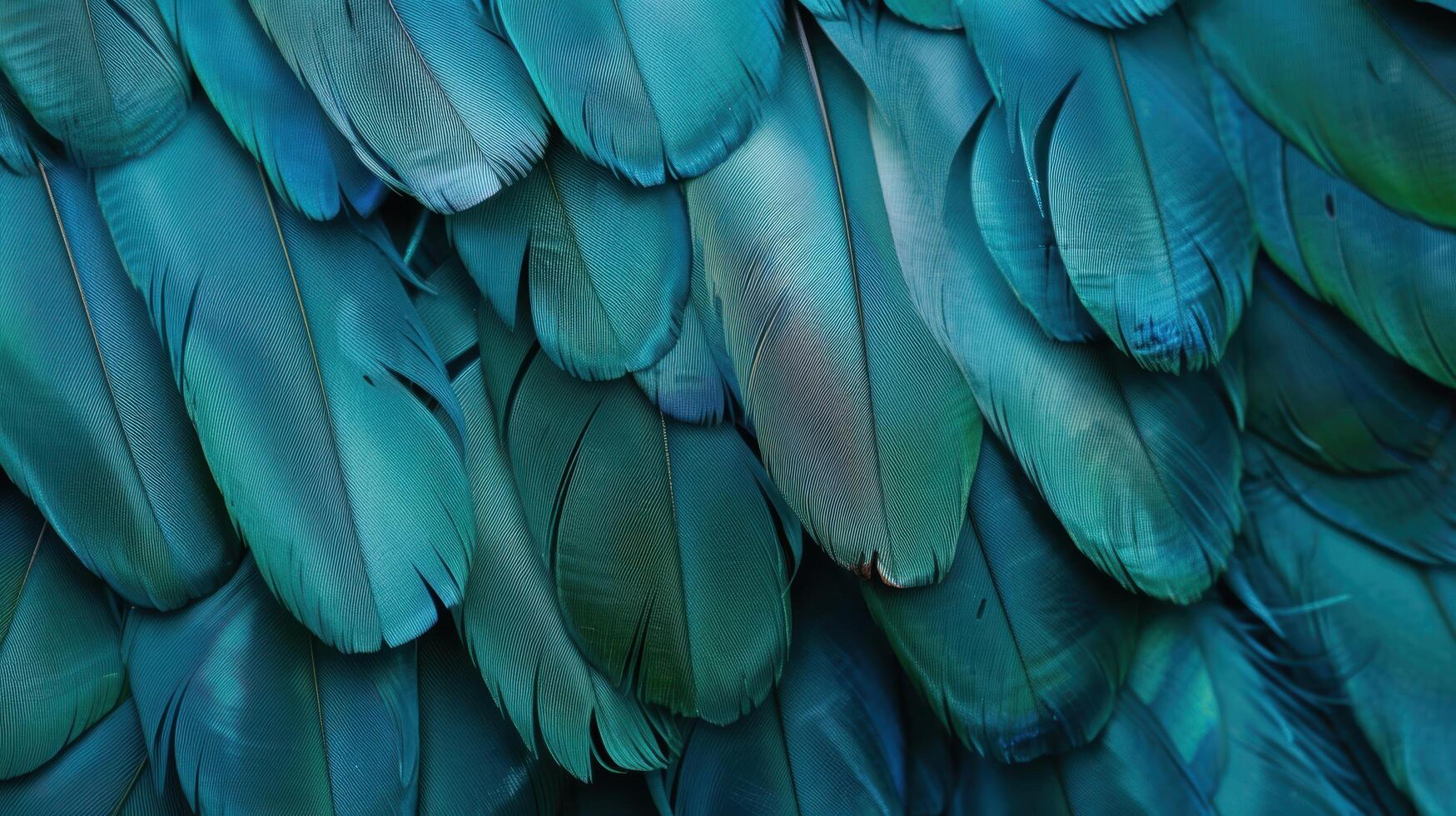 Vibrant Teal Feathers photo