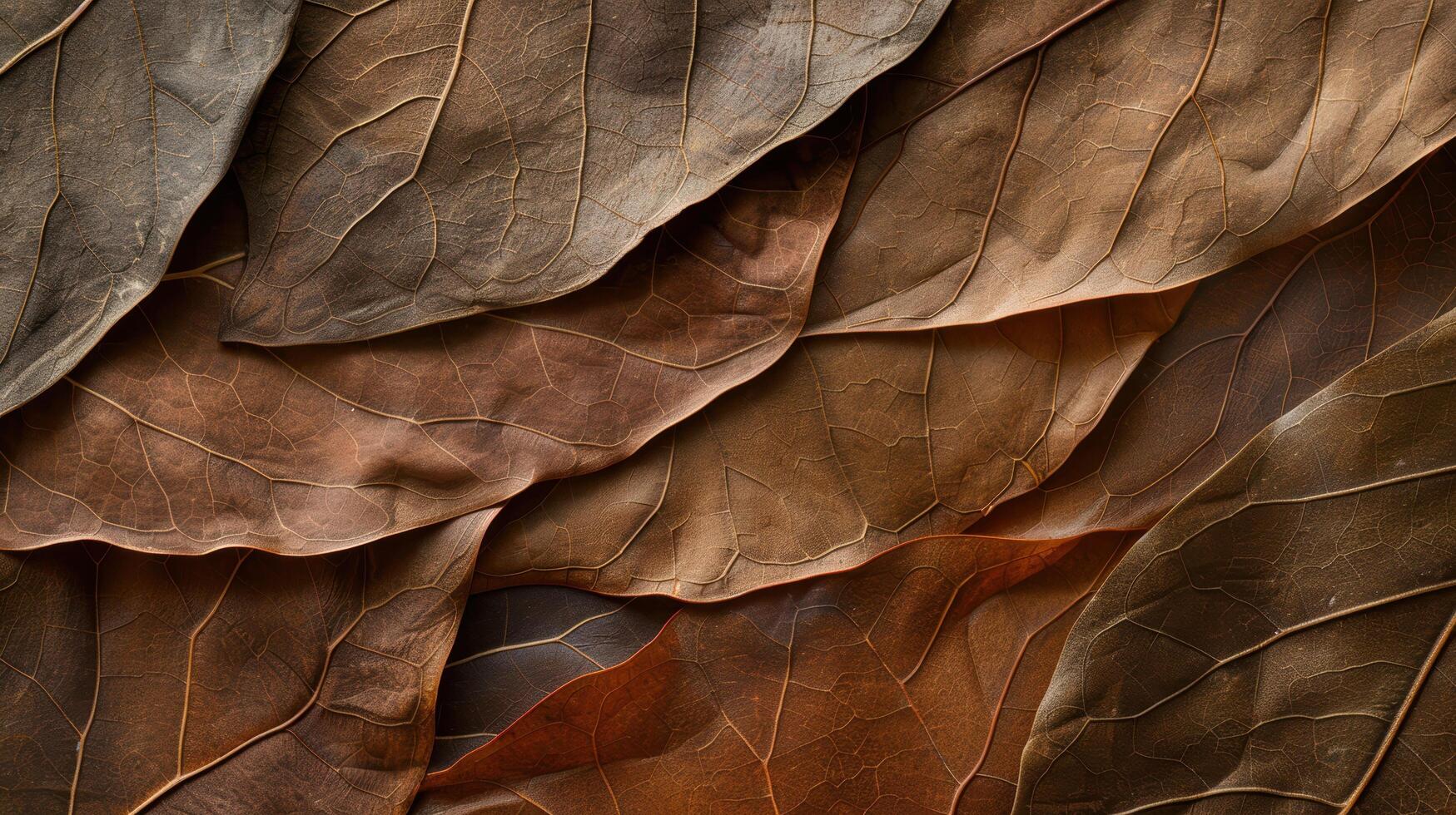 Intricate patterns of dried leaves photo
