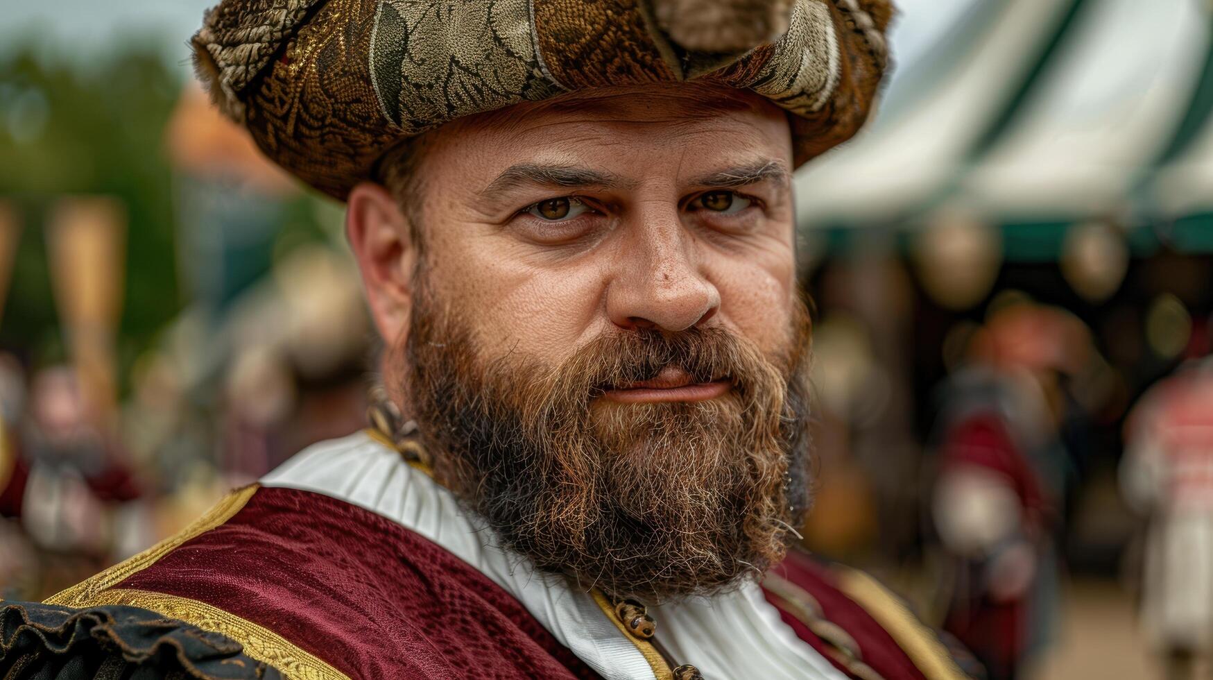 Portrait of a bearded man in traditional costume photo