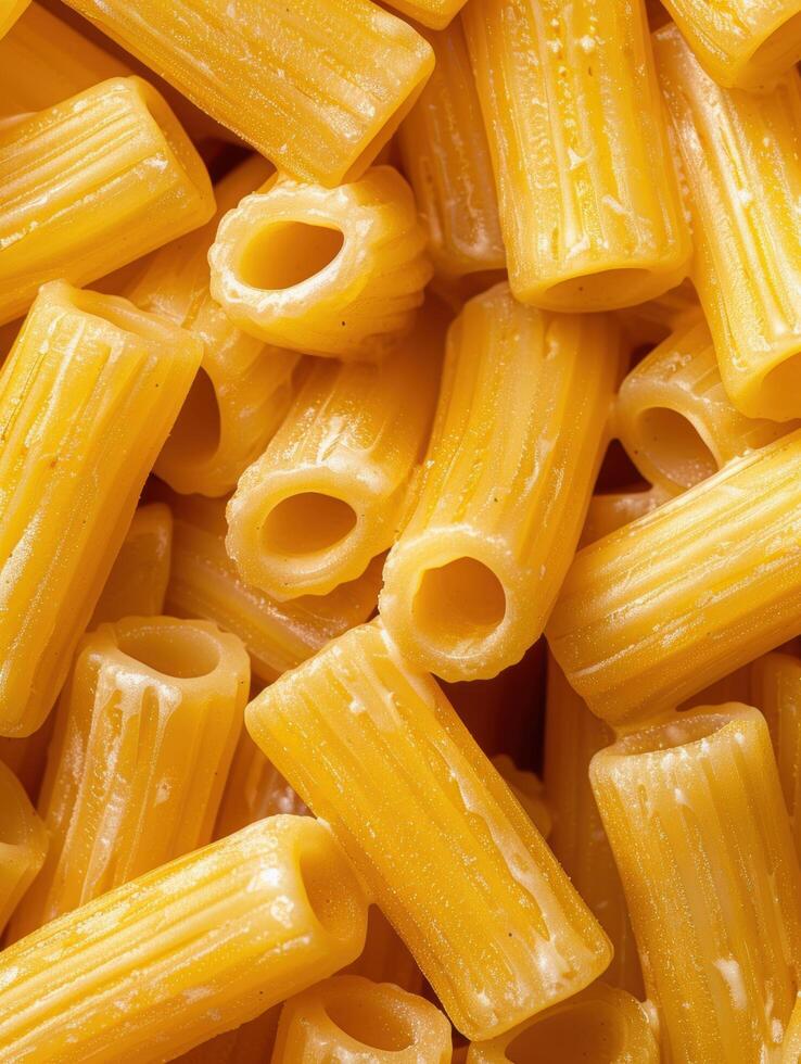 Close up of delicious yellow pasta photo