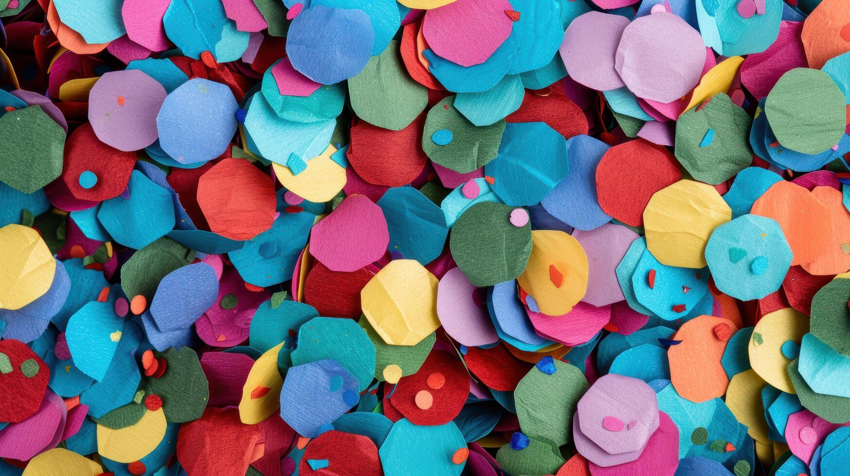 Colorful paper confetti background photo