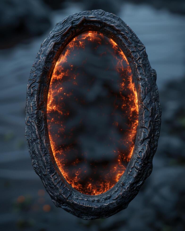 Fiery portal to another dimension photo