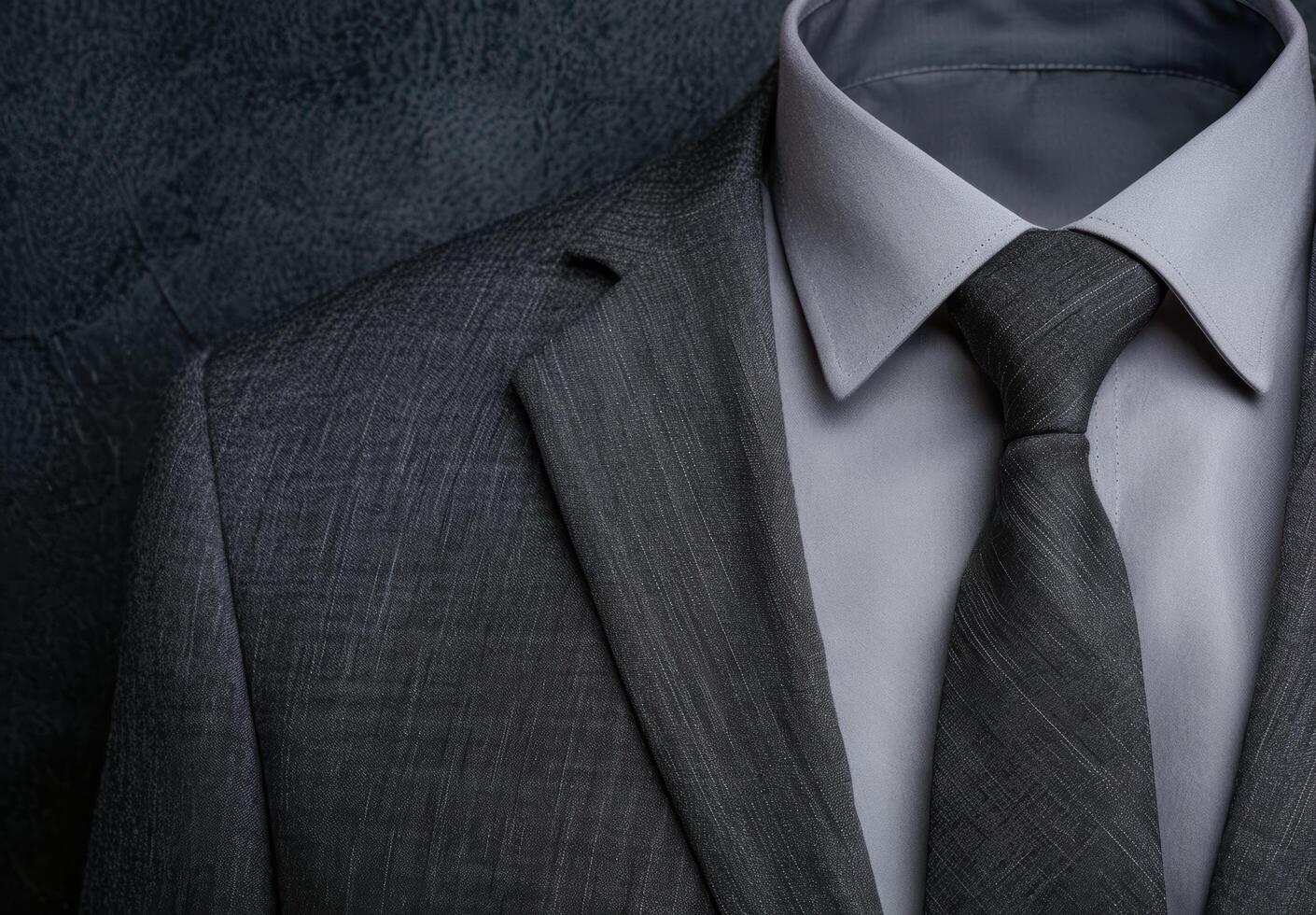Close up of a formal business suit and tie photo