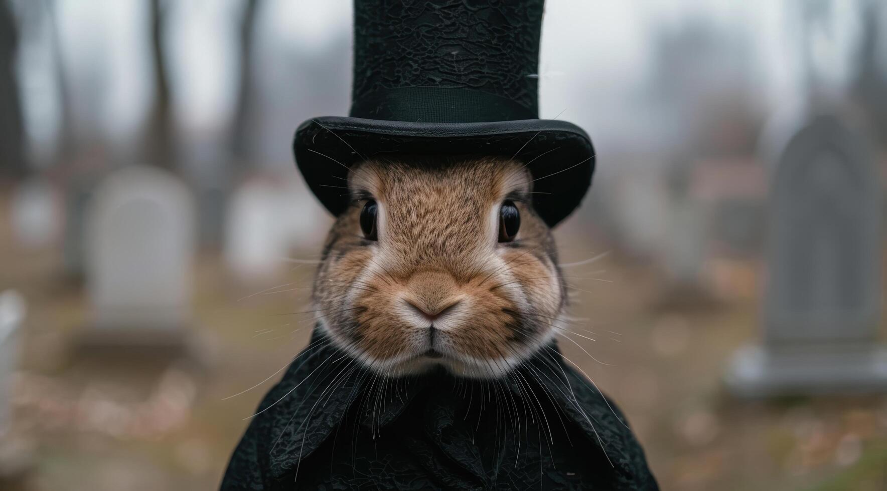Rabbit in a top hat photo