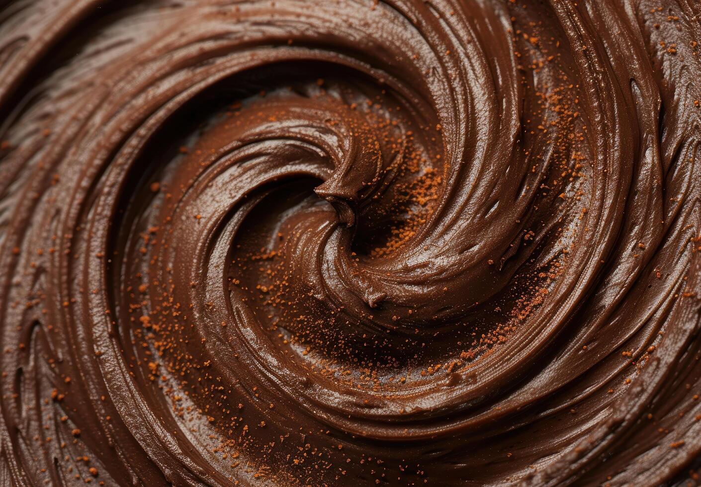 Swirling chocolate texture with golden sparkles photo