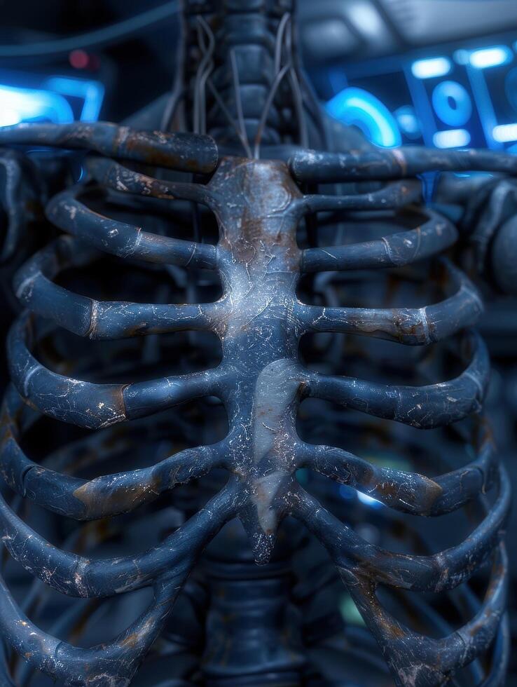 Detailed view of a human ribcage photo