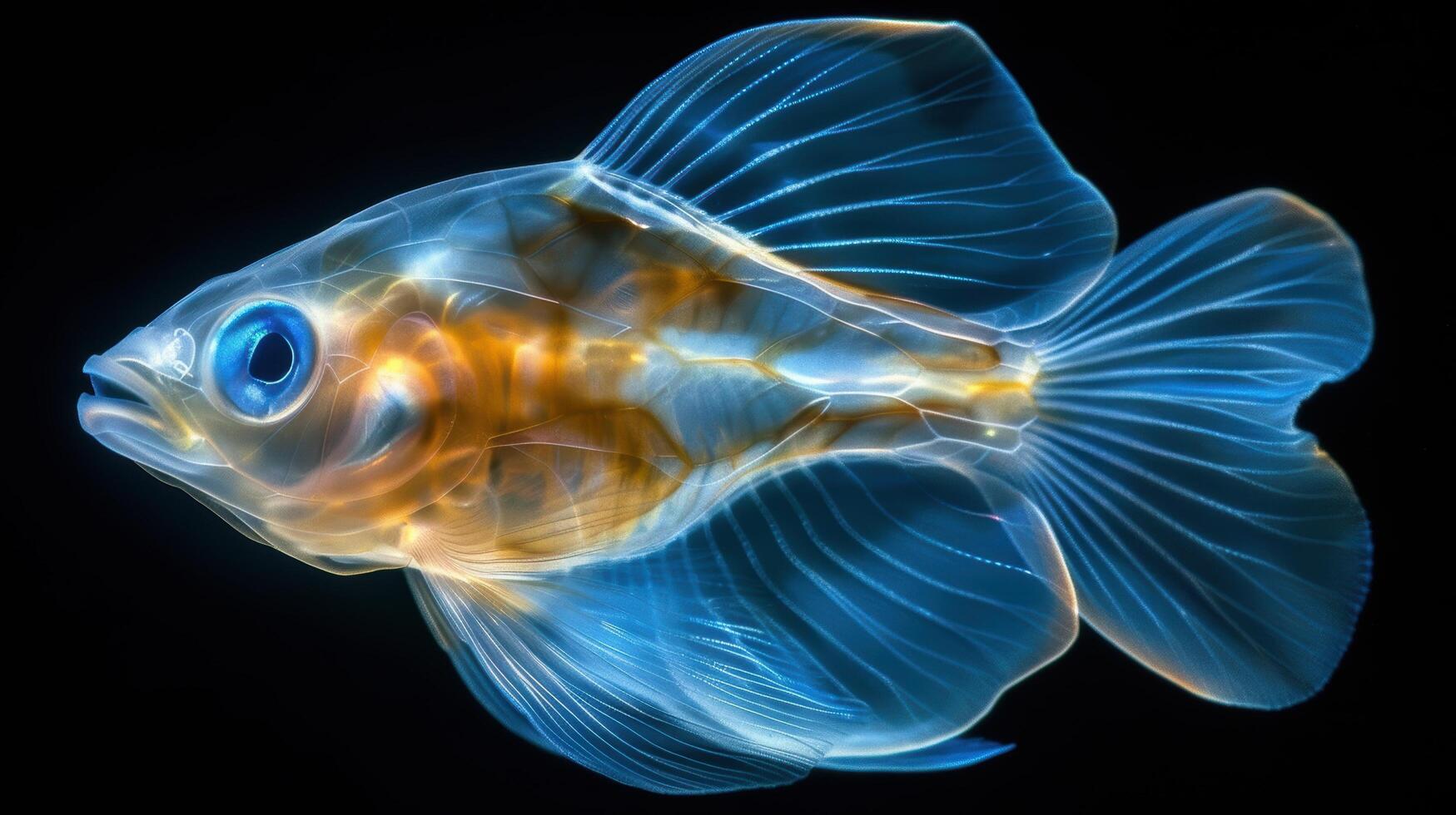 Vibrant and translucent tropical fish photo
