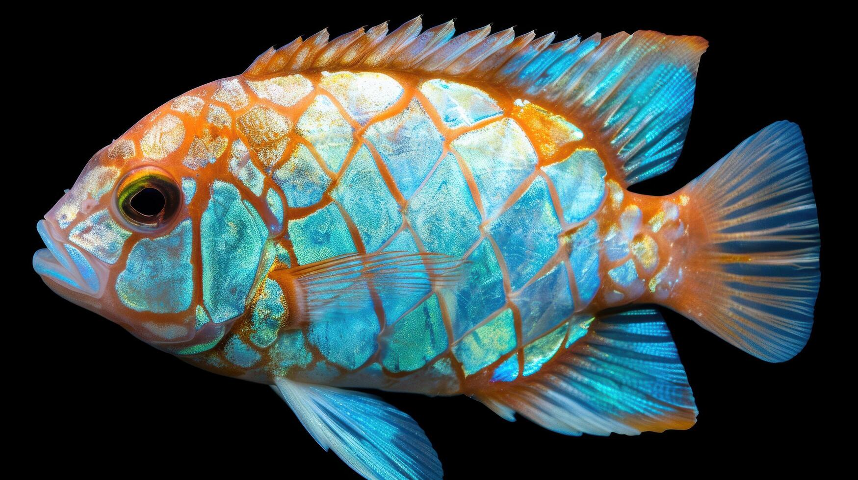 Colorful tropical fish with intricate patterns photo