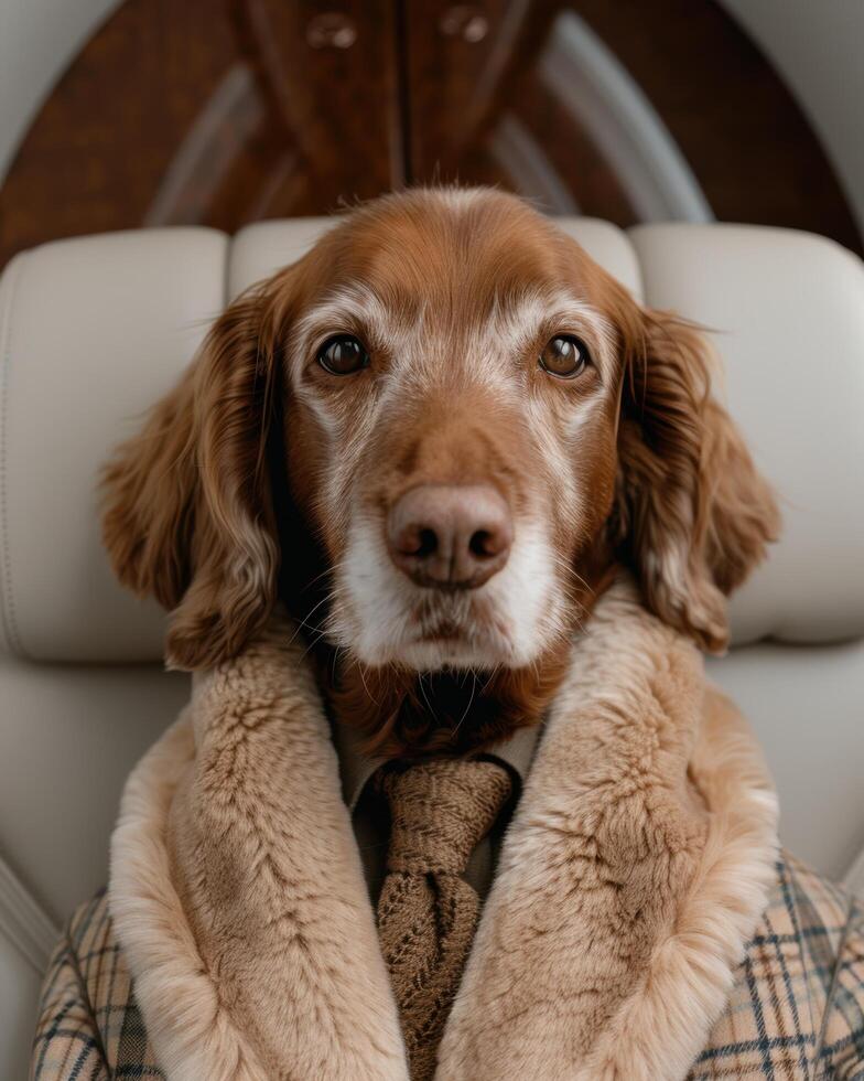 Adorable dog with a thoughtful expression photo