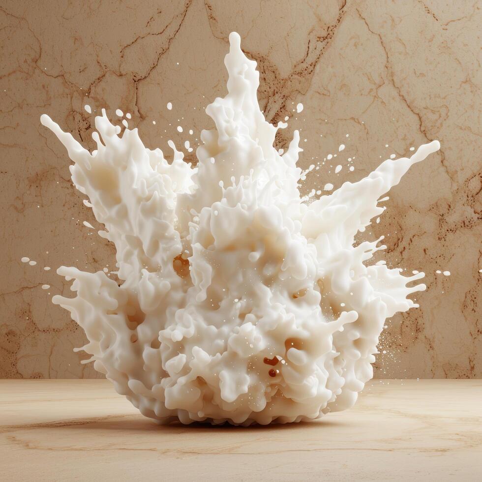 Splashing white coral reef photo