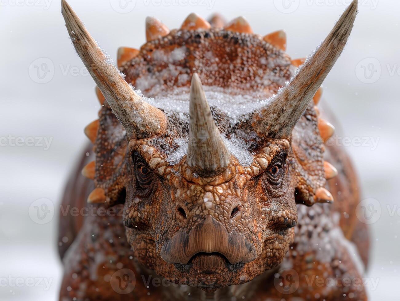 Closeup of a spiny horned lizard photo