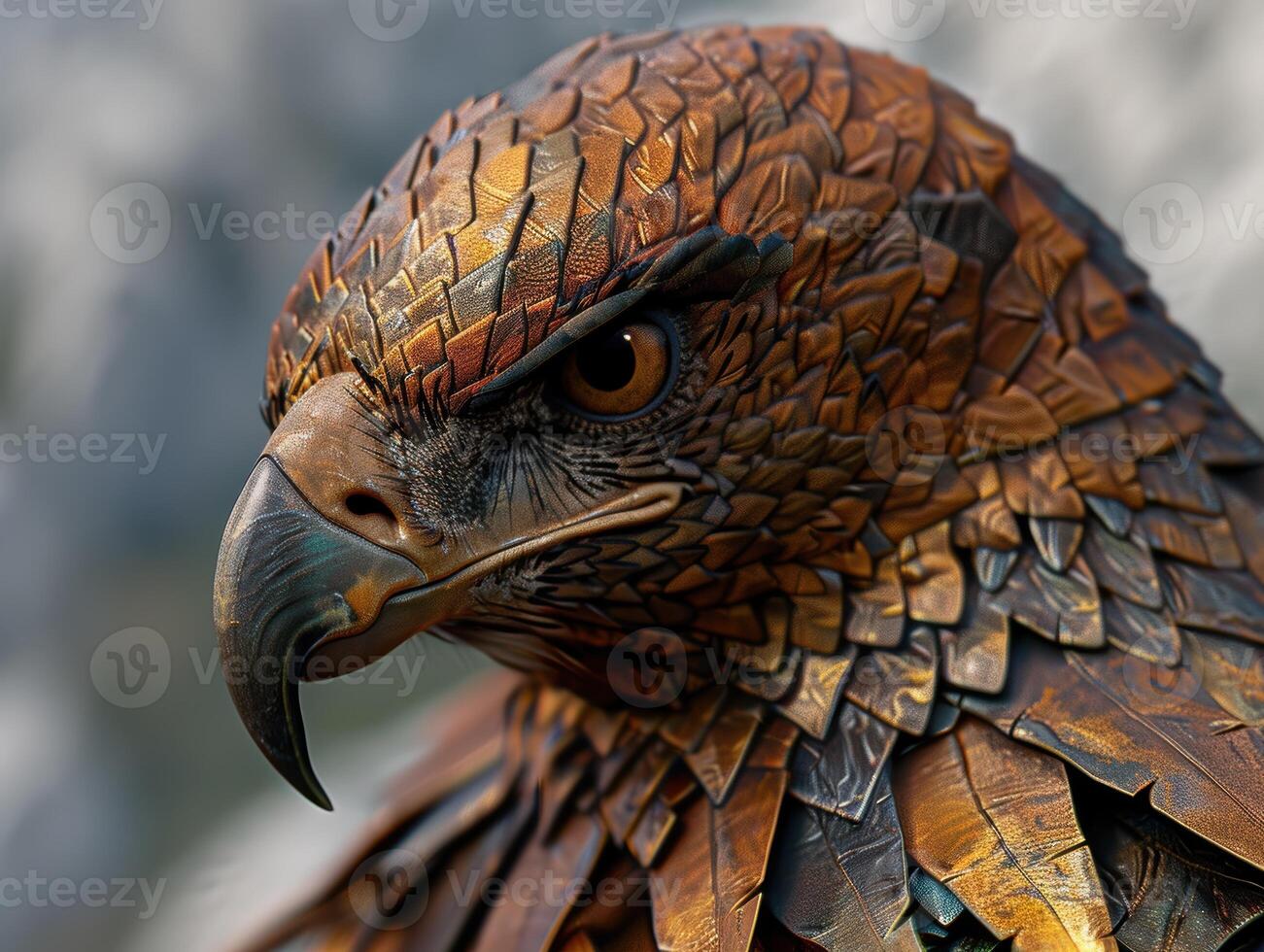 Close up of a majestic eagle photo