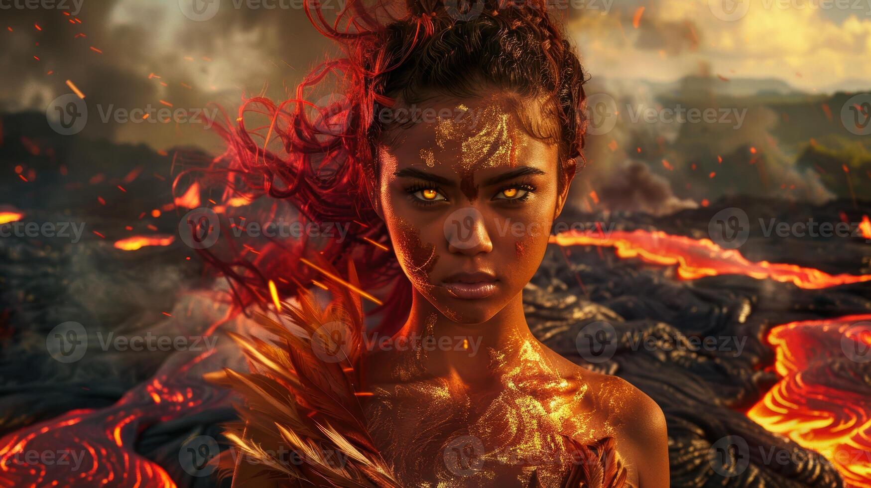 Fiery goddess of the underworld photo