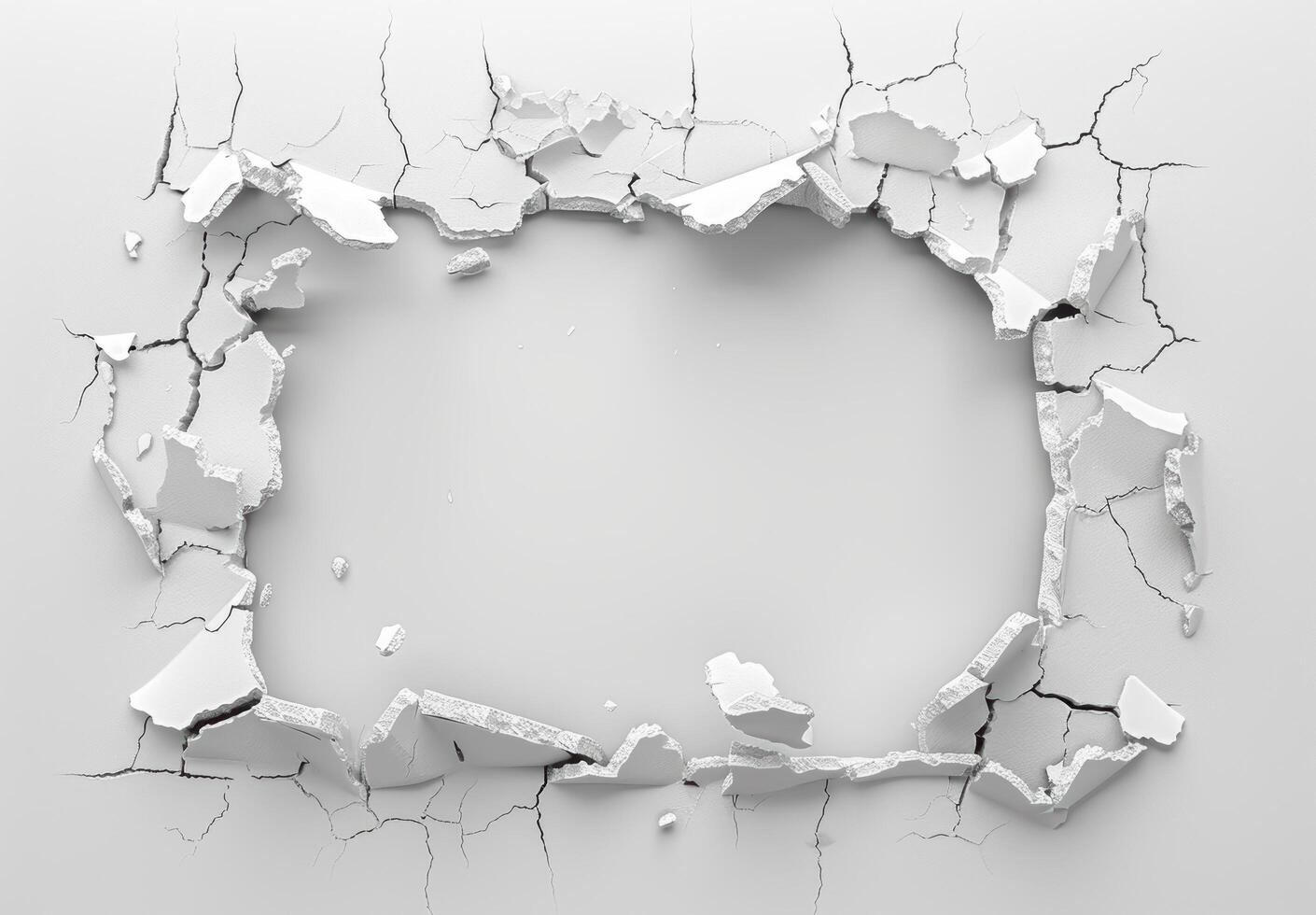 Cracked concrete wall background with copy space photo