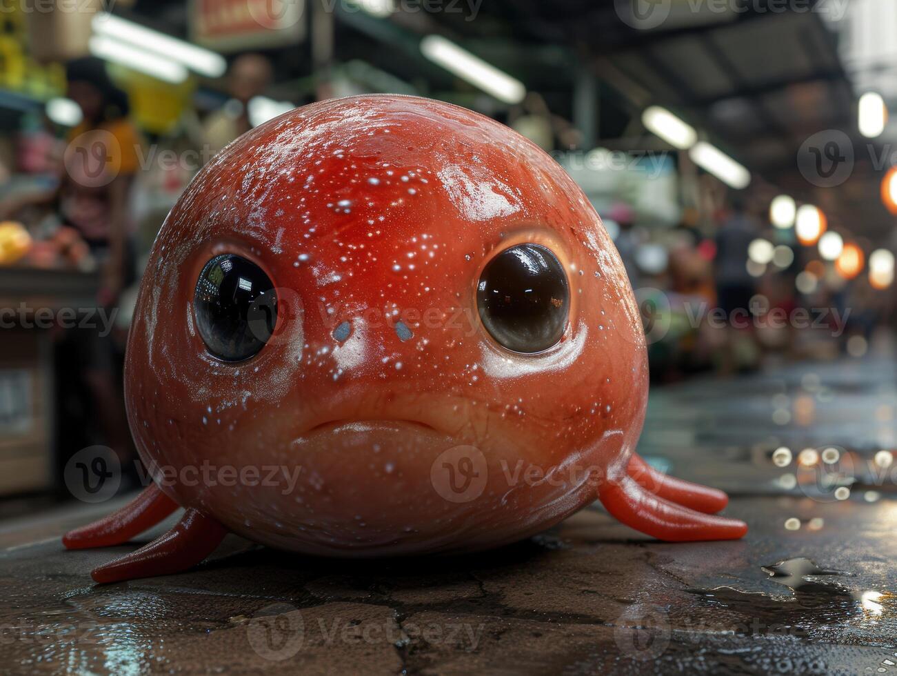 Cute and whimsical plush toy with large eyes photo