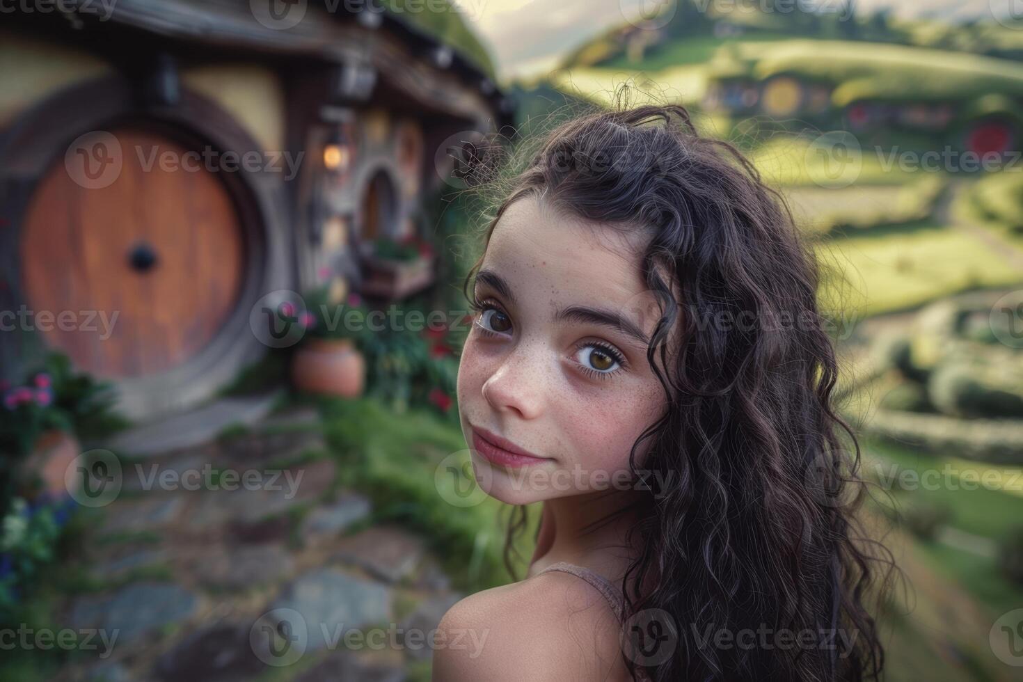 young woman in natural setting photo