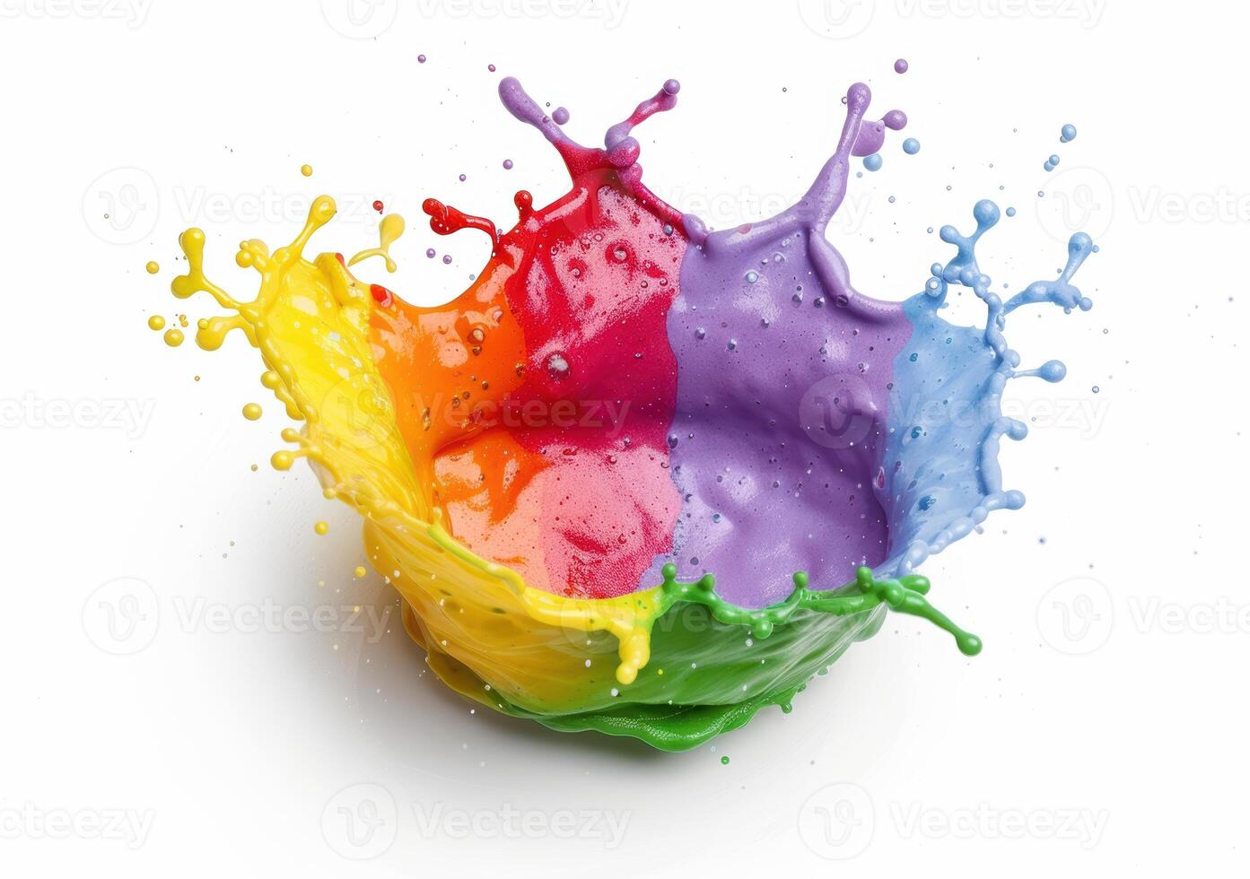 Colorful paint splash photo
