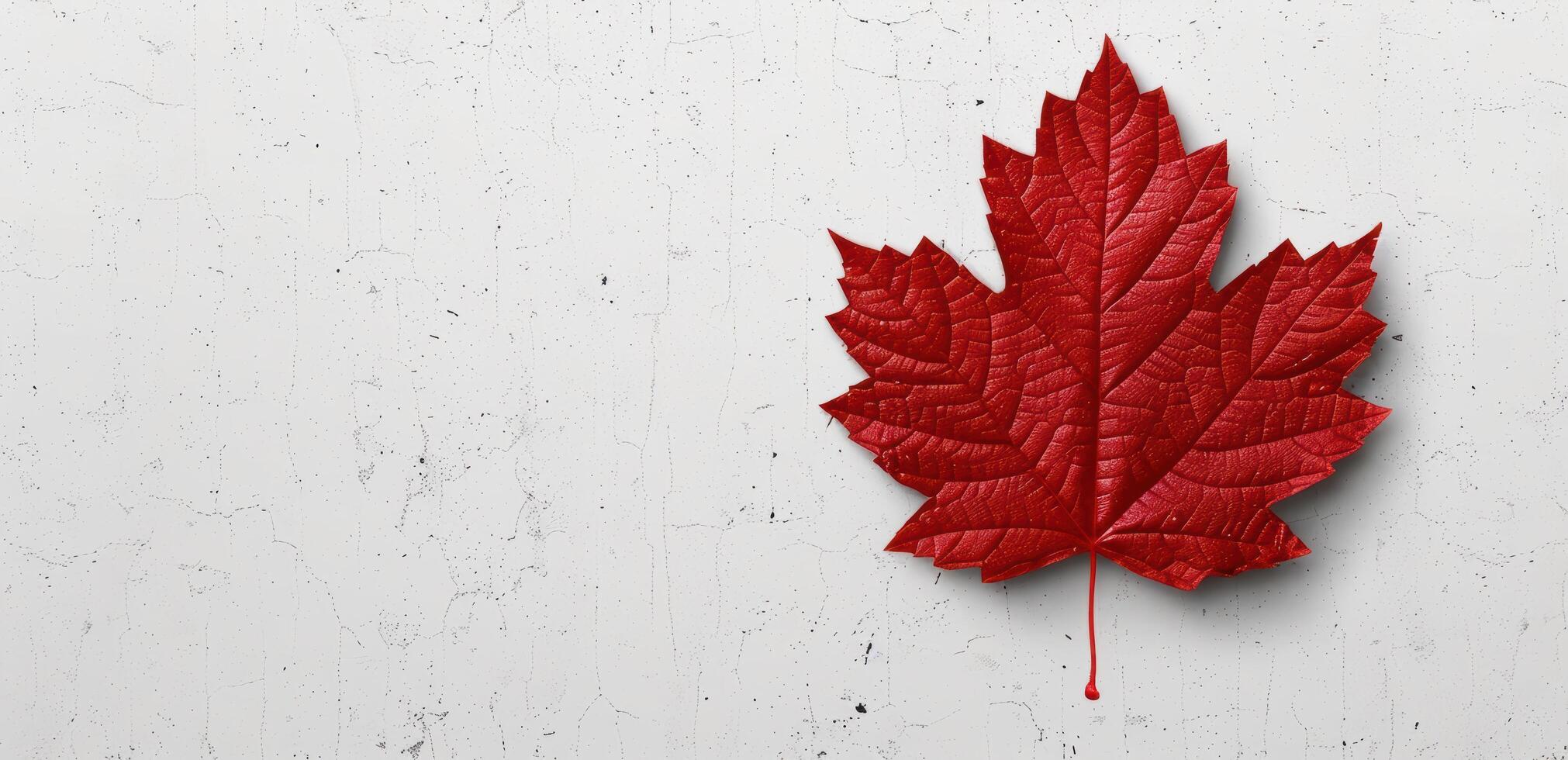 red maple leaf on white background photo