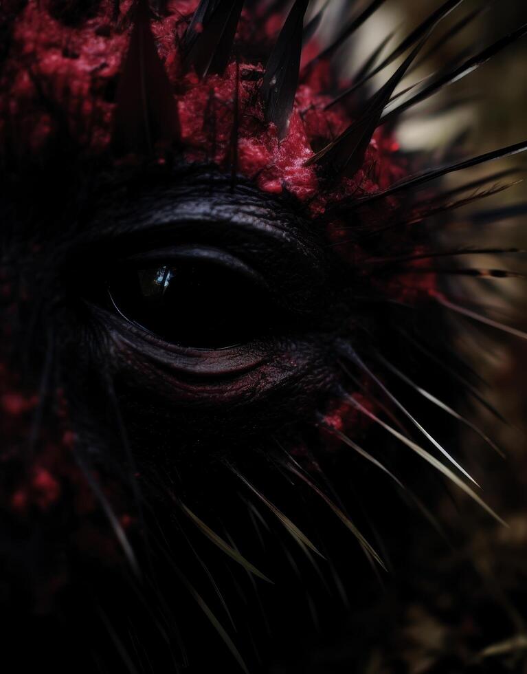 Mysterious eye in the dark photo