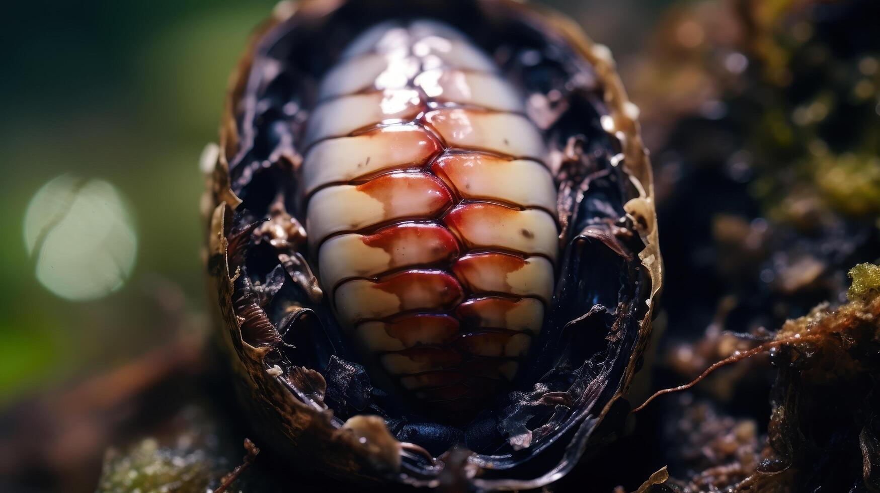 Close up of a corn cob with kernels photo