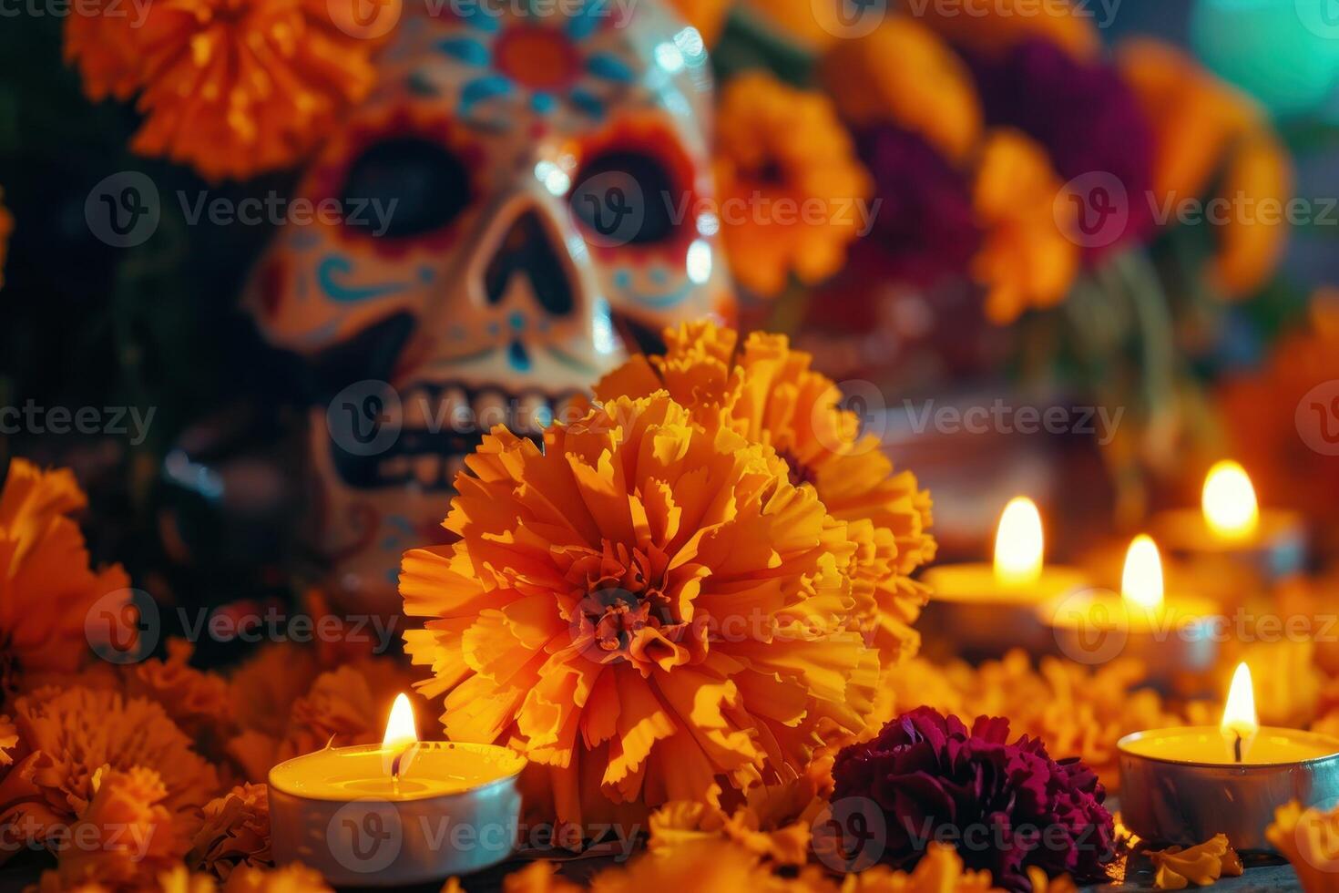 Vibrant Dia de los Muertos Celebration photo
