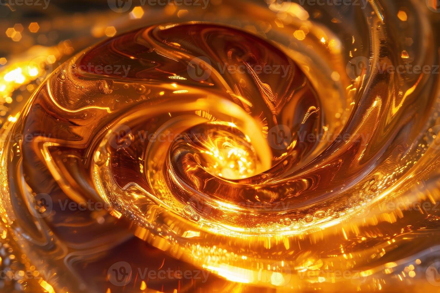 Swirling golden liquid photo
