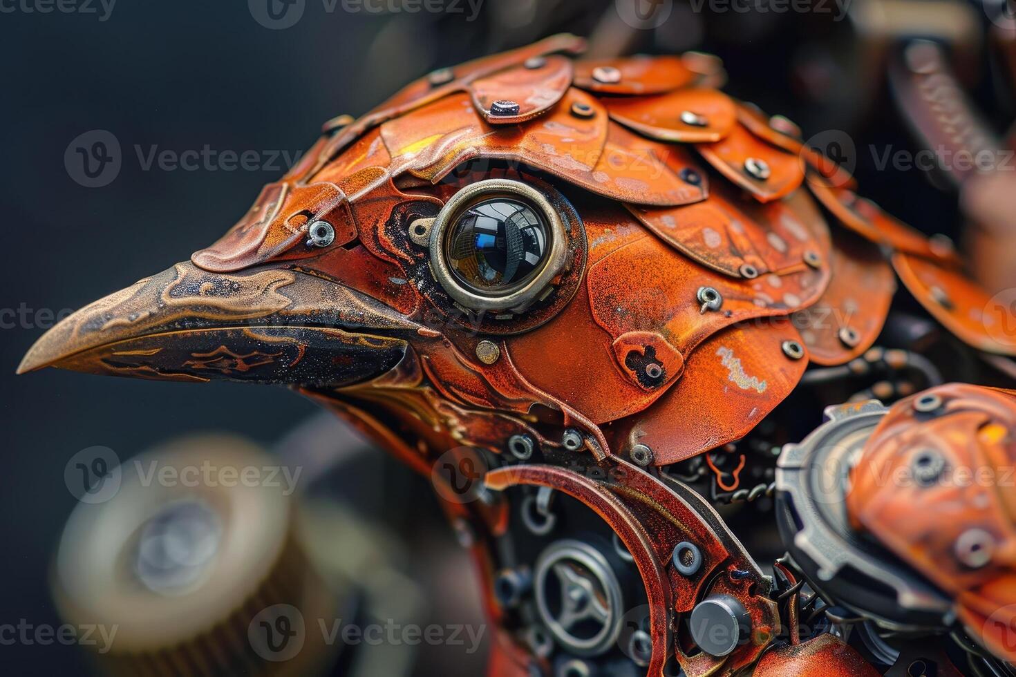 Intricate mechanical steampunk inspired device photo