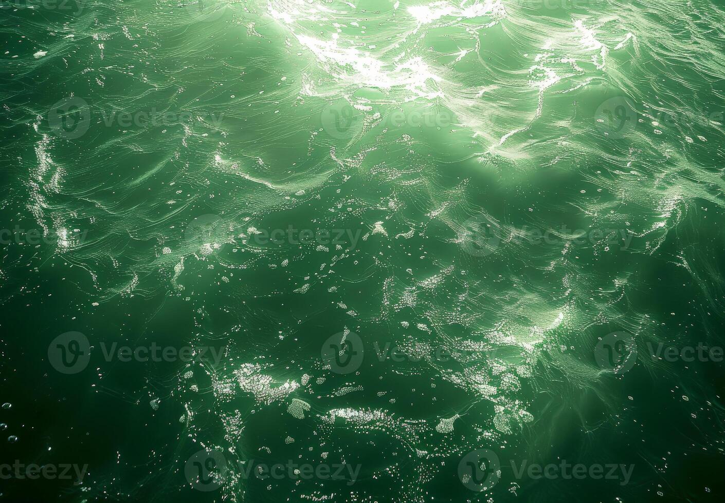 Mesmerizing green ocean waves photo