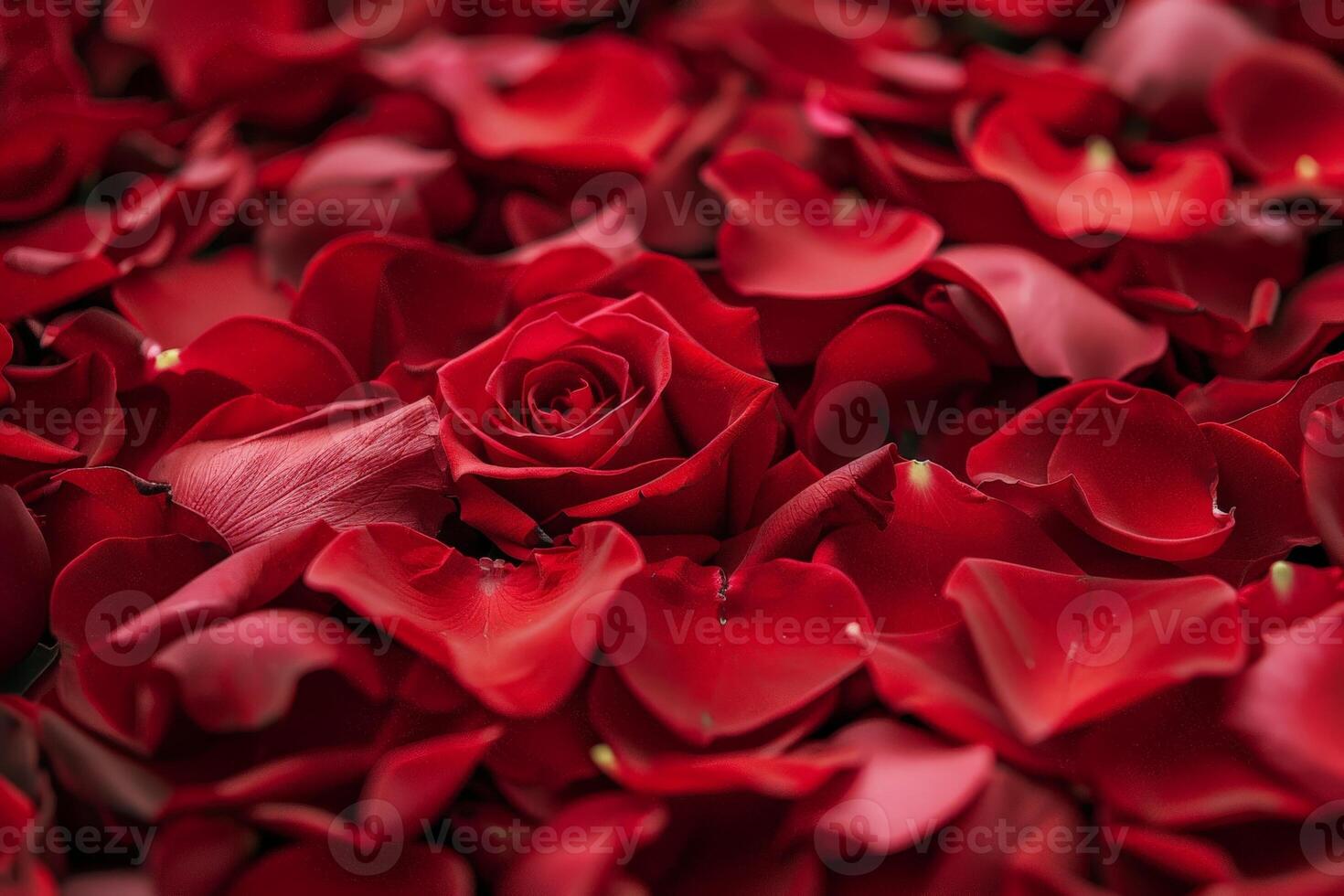 Vibrant red rose petals photo