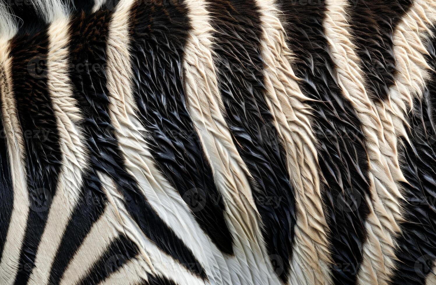 Closeup of a zebras fur pattern photo