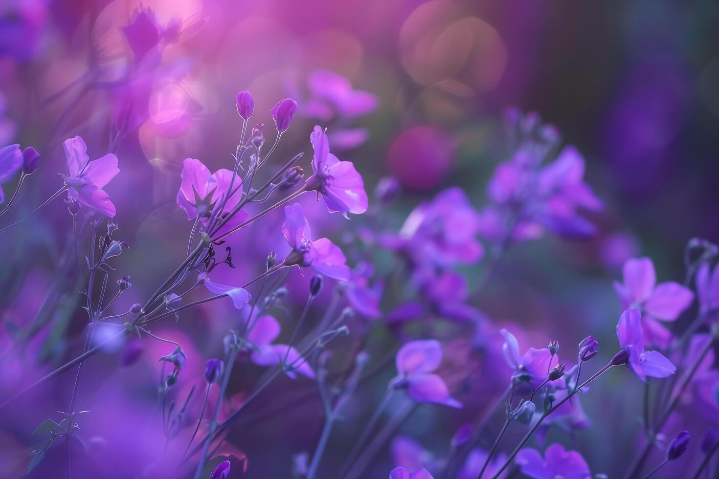 Vibrant purple flowers in soft focus photo