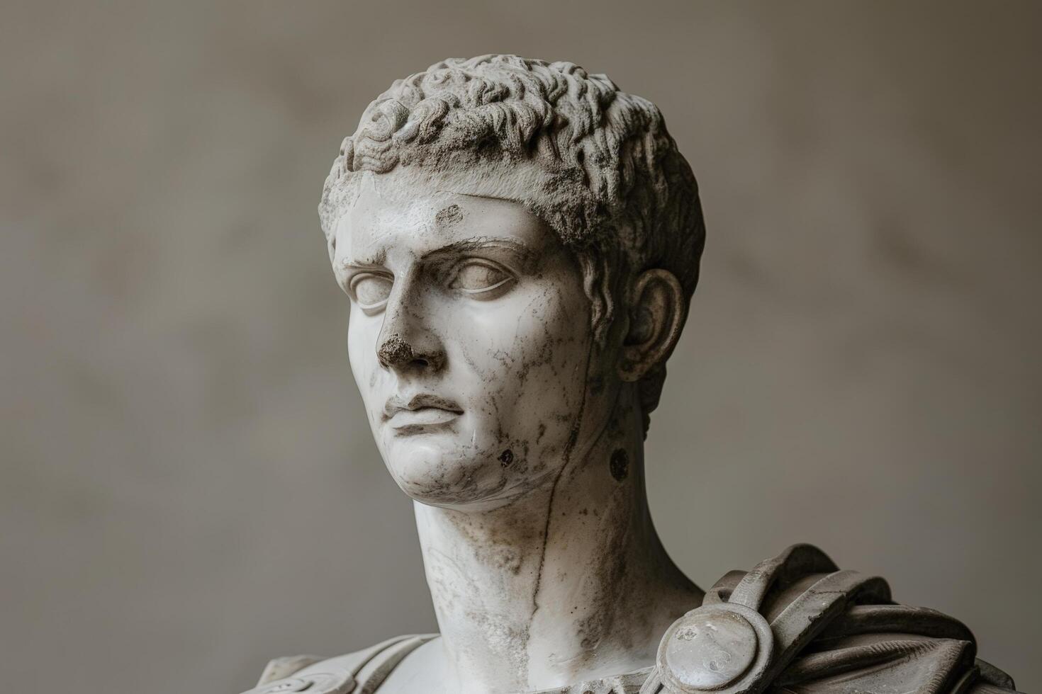 ancient roman bust statue photo