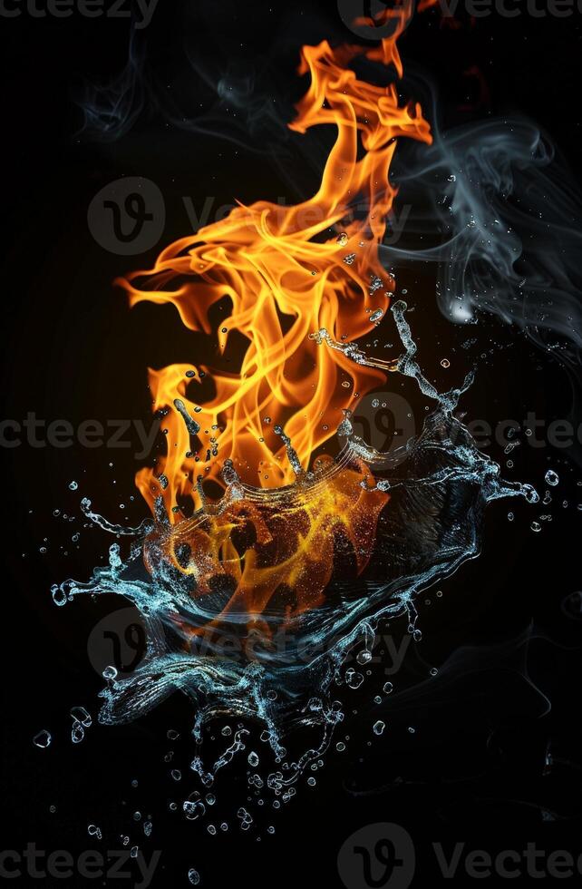 ardiente agua chapoteo con burbujas foto