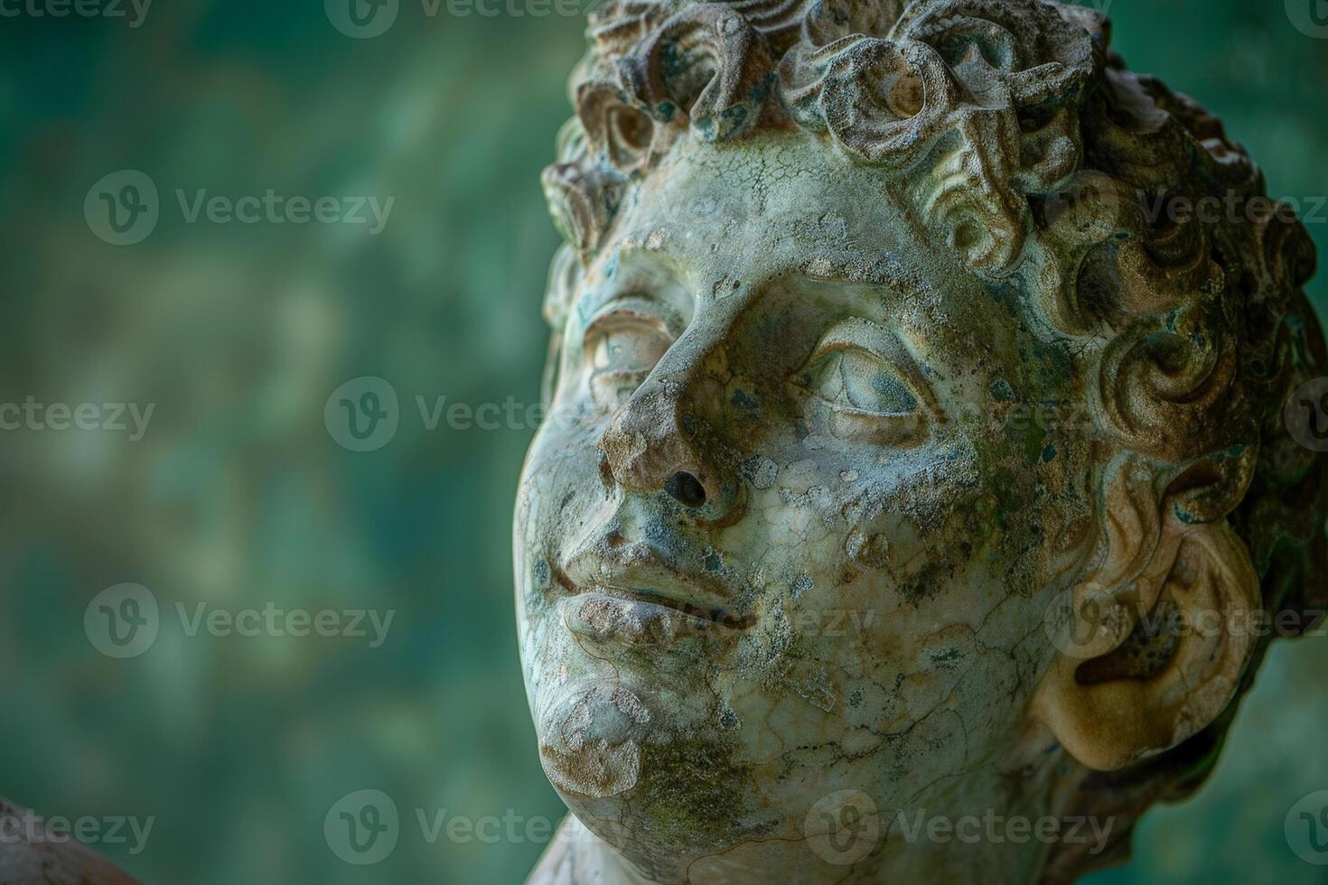 ancient stone sculpture with intricate details photo