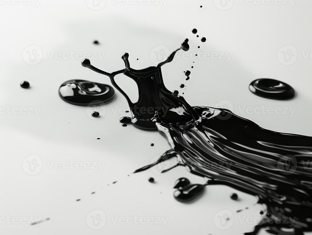 abstract black and white splash of liquid photo