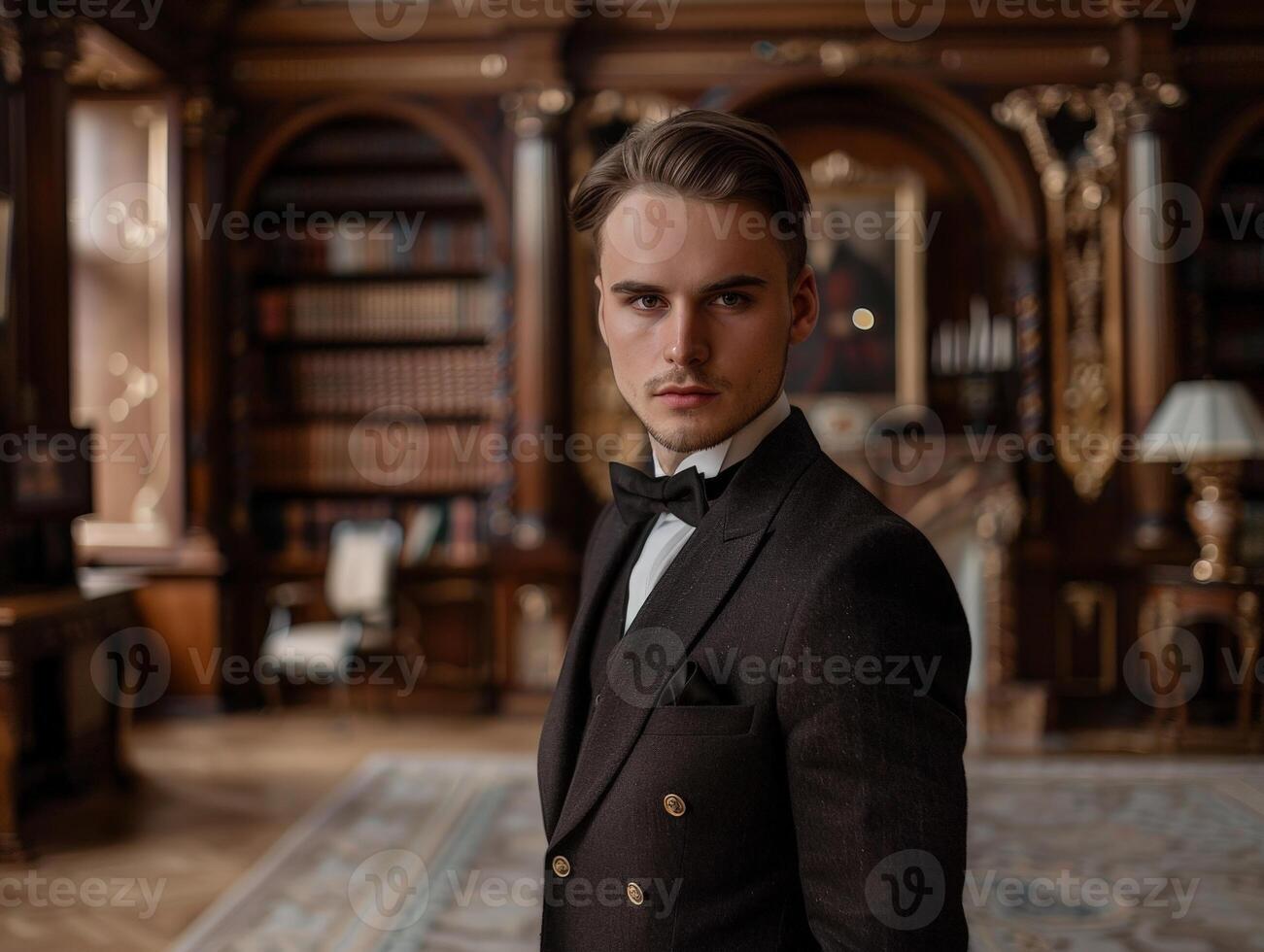 Elegant gentleman in formal attire photo