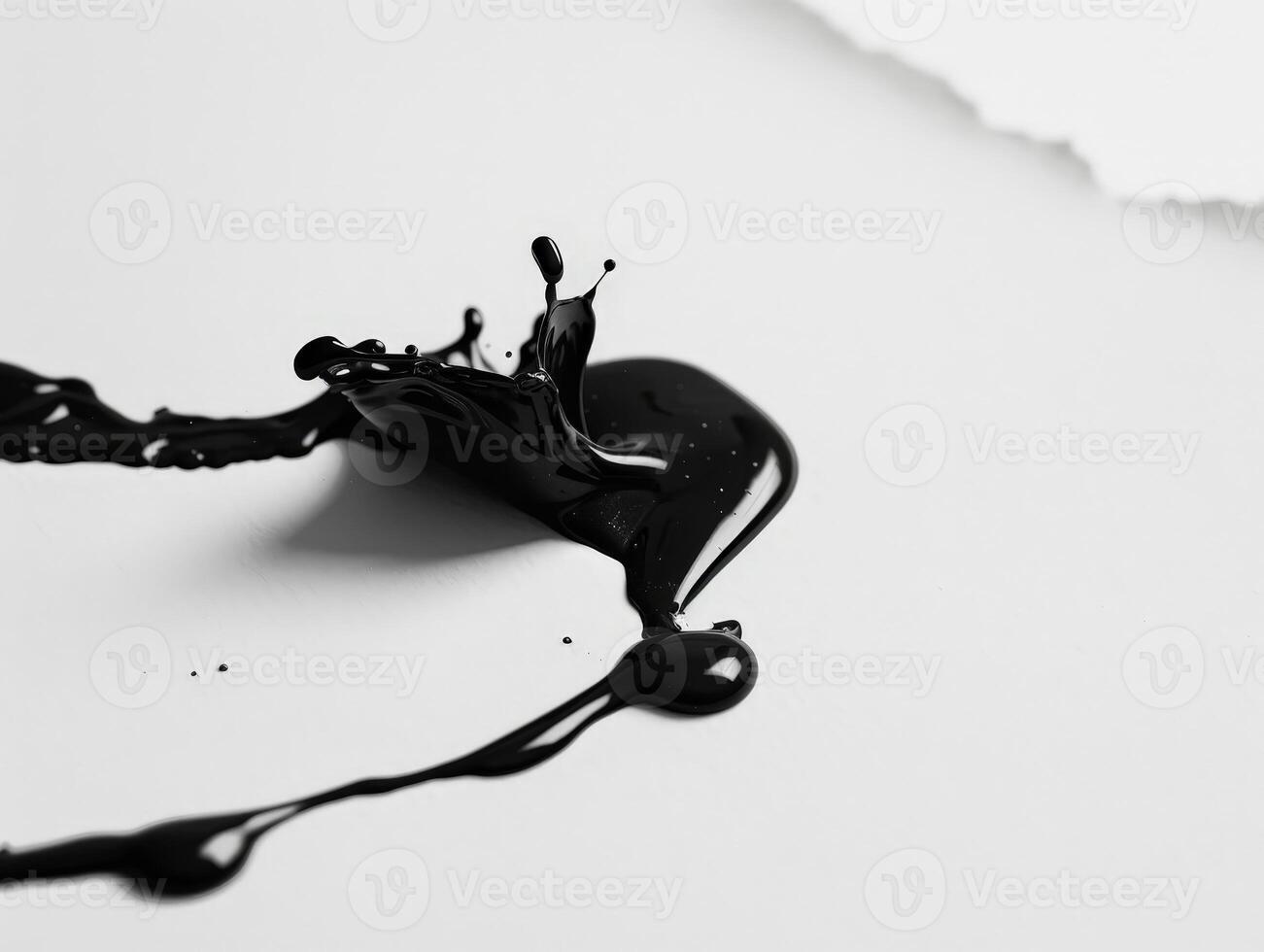 Dramatic black and white splash of liquid photo