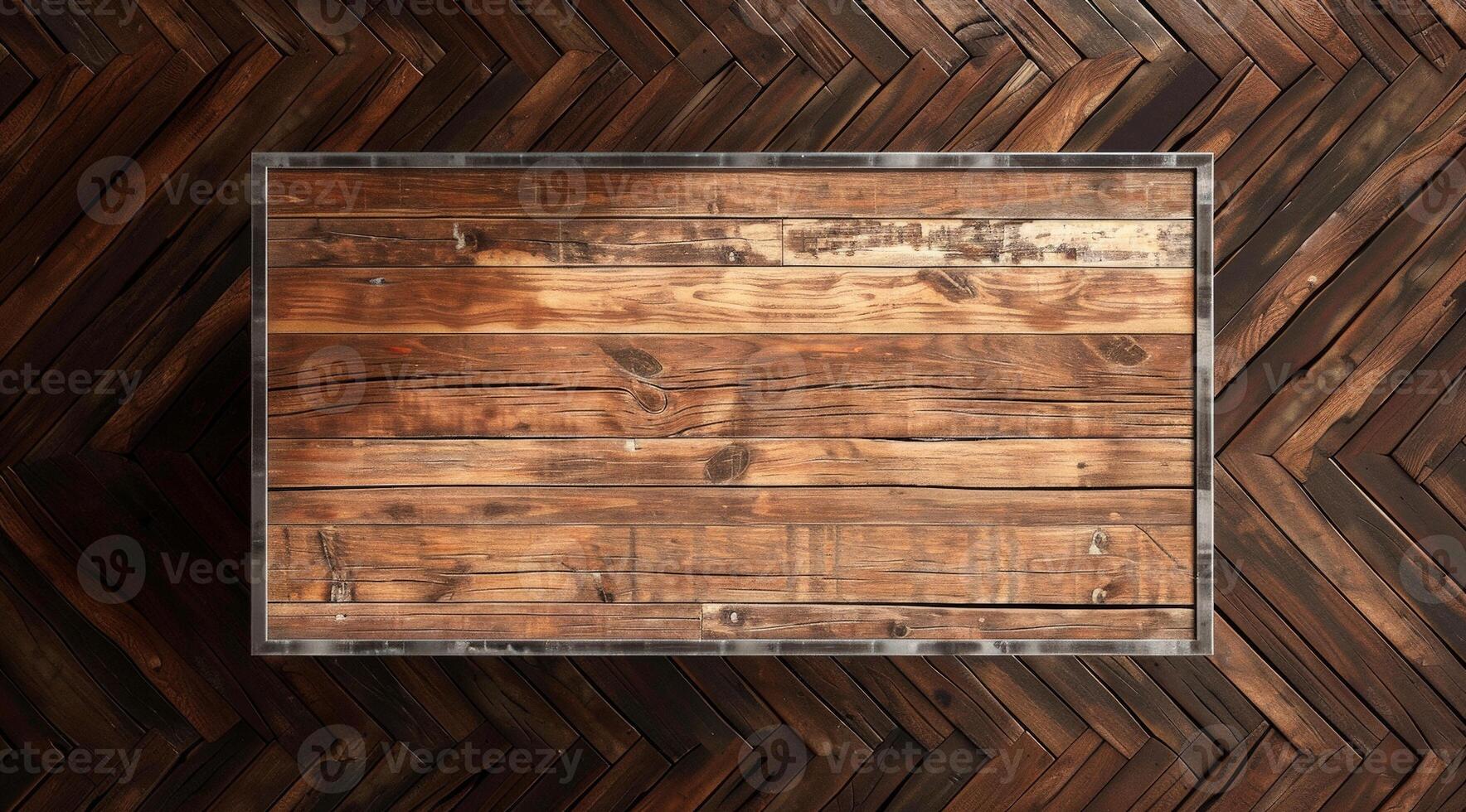 rustic wooden background with herringbone pattern photo
