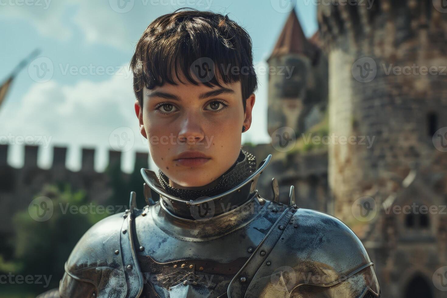 medieval knight in armor photo