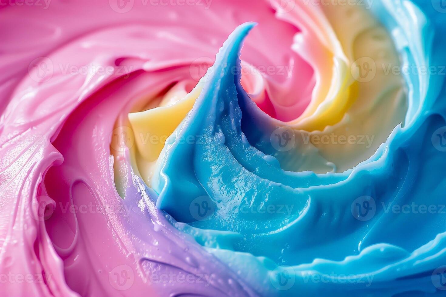 Vibrant rainbow rose close up photo