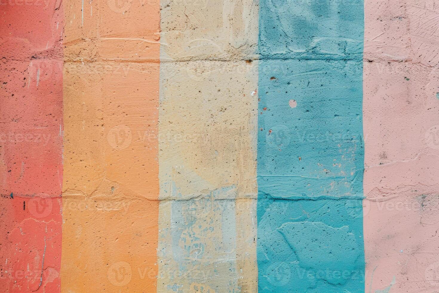 Vibrant abstract wall texture with colorful painted stripes photo