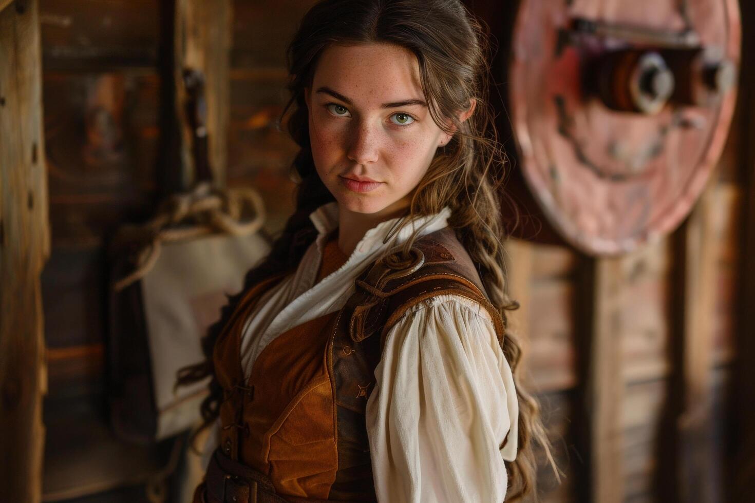 young woman in historical costume photo
