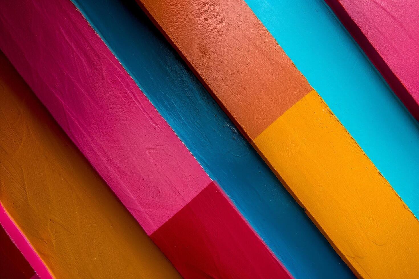 vibrant abstract background with colorful wooden planks photo